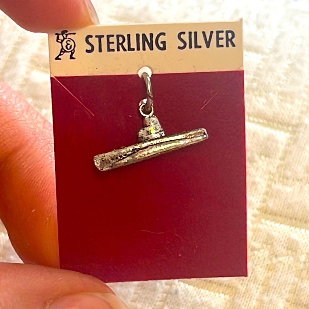 Sterling Silver Submarine vintage Jewelry Making Charm